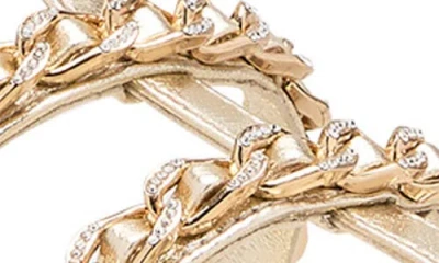 Stuart Weitzman Soluxe Crystal Sandal In Gold