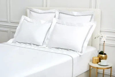 Elisabeth York Legacy Pearl Bedding Sheet Collection In White