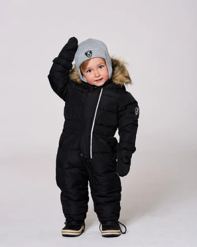 Deux Par Deux Gender Inclusive Lined Knit Hat With Ears And Strings In Gray