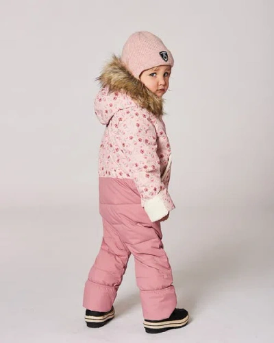 Deux Par Deux Lined Knit Hat With Ears And Strings In Brown