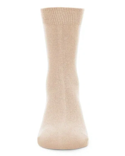 Memoi Kid's Basic Soft Rayon Crew Socks In Neutral