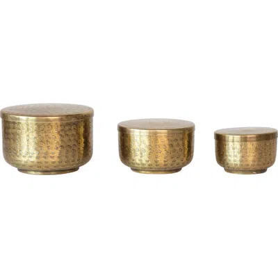 Storied Home Hammered Containers In Gold | ModeSens