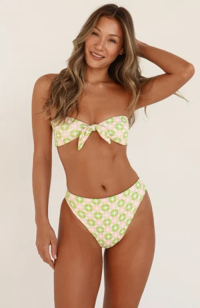 Dippin Daisys Seashore High Waist Cheeky Bikini Bottom In White