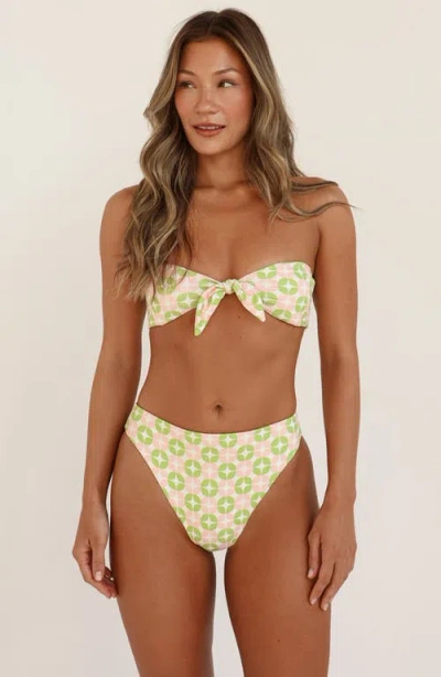 Dippin Daisys Seashore High Waist Cheeky Bikini Bottom In White