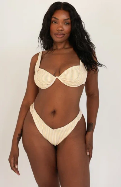 Dippin Daisys Siena Thong Bikini Bottom In White