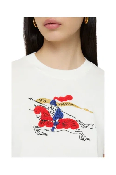 Burberry Ekd Cotton T-shirt In White