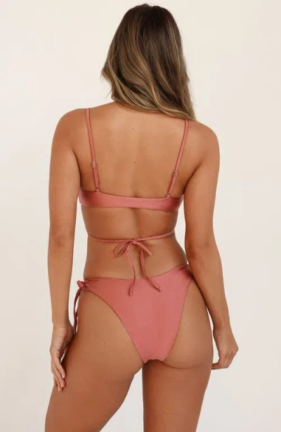 Dippin Daisys Blushing Cheeky Bikini Bottom In Pink