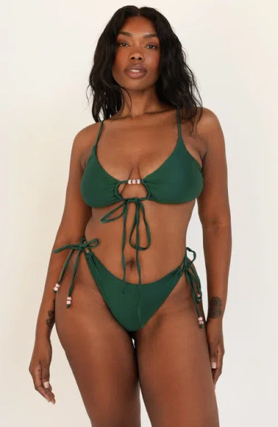 Dippin Daisys Blushing Cheeky Bikini Bottom In Green