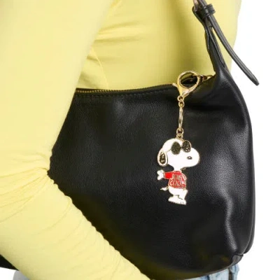 Peanuts Joe Cool Keychain, Gold-tone Enamel Bag Charm In Gold