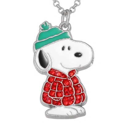 Peanuts Snoopy & Woodstock Necklace Set, 2-piece, Silver-tone In Multi