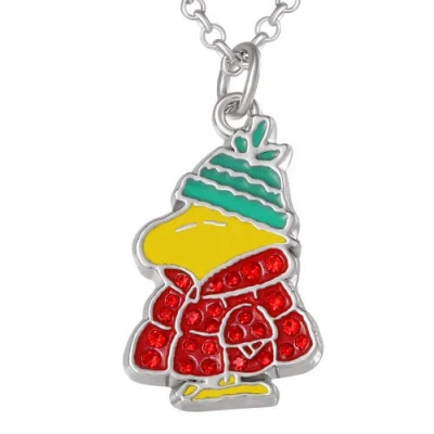 Peanuts Snoopy & Woodstock Necklace Set, 2-piece, Silver-tone In Multi