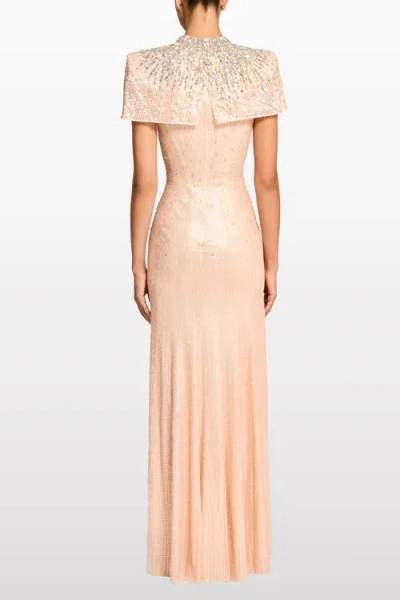 Jenny Packham Radiant Sequin-embellished Gown In Red