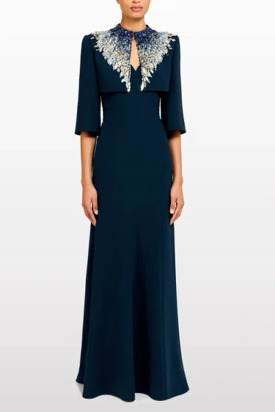 Jenny Packham Embellished Dexy Cropped Jacket In Black