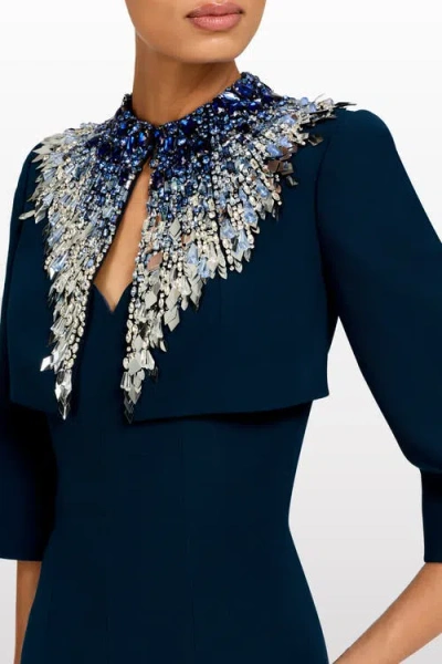 Jenny Packham Embellished Dexy Cropped Jacket In Black