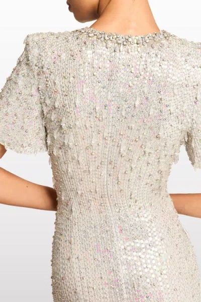 Jenny Packham Serenity Sequin-embellished Gown In Gray