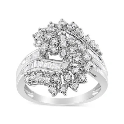 Haus Of Brilliance 10k White Gold 1/2 Cttw Diamond "s" Shaped Bypass Cocktail Ring In White