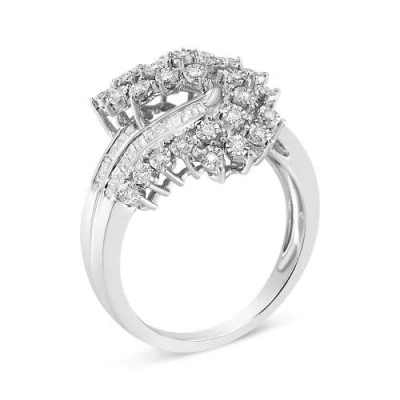 Haus Of Brilliance 10k White Gold 1/2 Cttw Diamond "s" Shaped Bypass Cocktail Ring In White