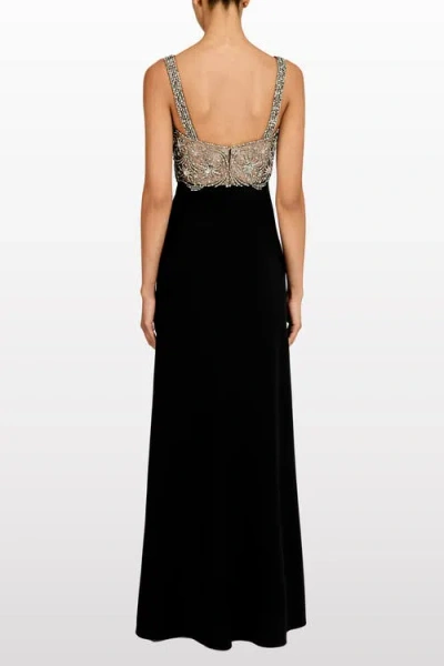 Jenny Packham Reverie Embellished Maxi Dress In Black