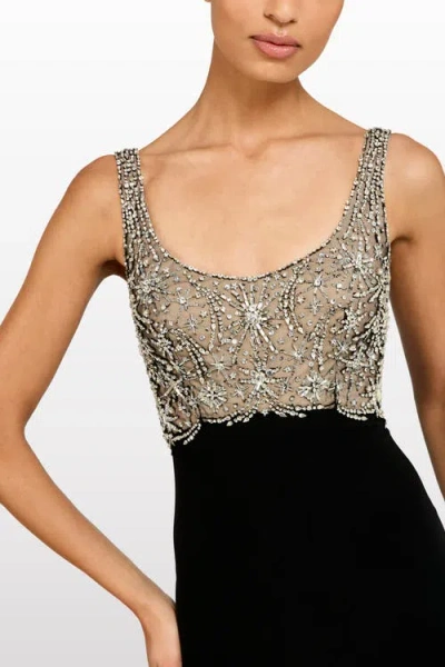 Jenny Packham Reverie Embellished Maxi Dress In Black