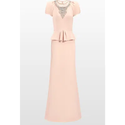 Jenny Packham Nocturne Maxi Dress In Pink
