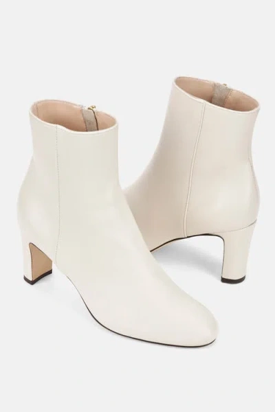 Agl Attilio Giusti Leombruni Agl Ginny Bootie Heeled Ankle Boot In White