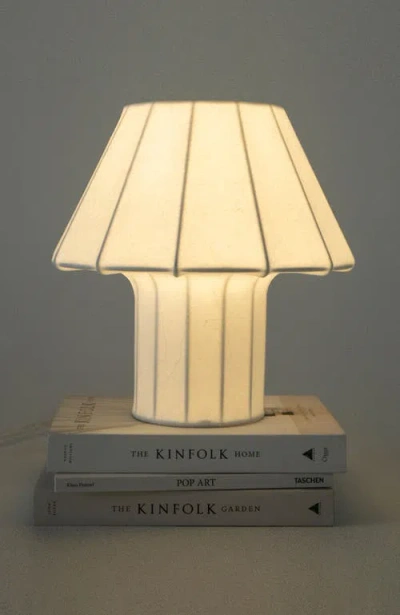 Brightech Celeste 12.6" Led Lightweight Table Lamp With Resin Fabric Shade, Bulb Included In White