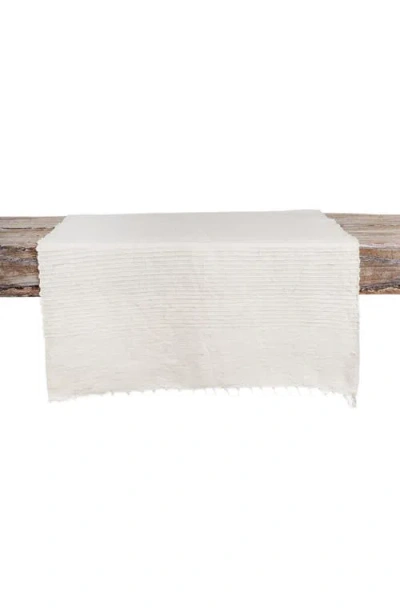 Creative Women Riviera Cotton Table Runner In White