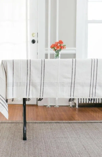 Creative Women Ribbons Cotton Tablecloth In White