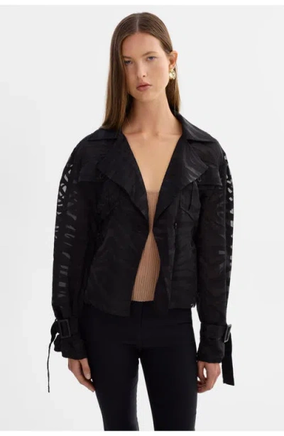 Lamarque Markeesa | Sheer Zebra Trench Jacket In Multi