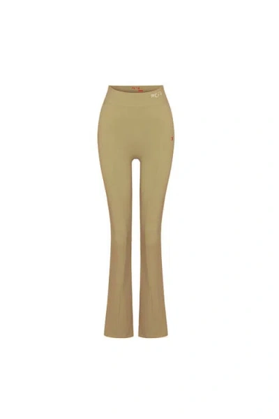 Pcfg Cotton Flare Yoga Pant In Green