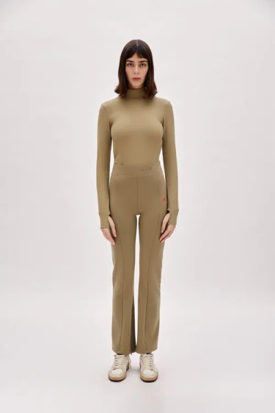 Pcfg Cotton Flare Yoga Pant In Green