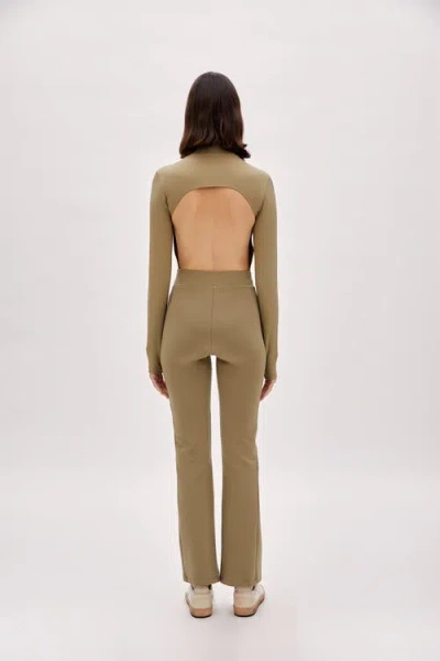 Pcfg Cotton Flare Yoga Pant In Green