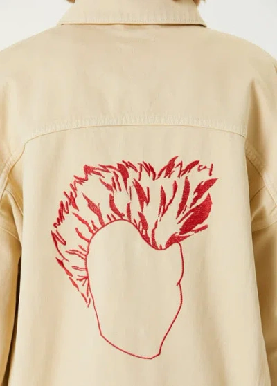 Pcfg Logo Denim Jacket In Neutral