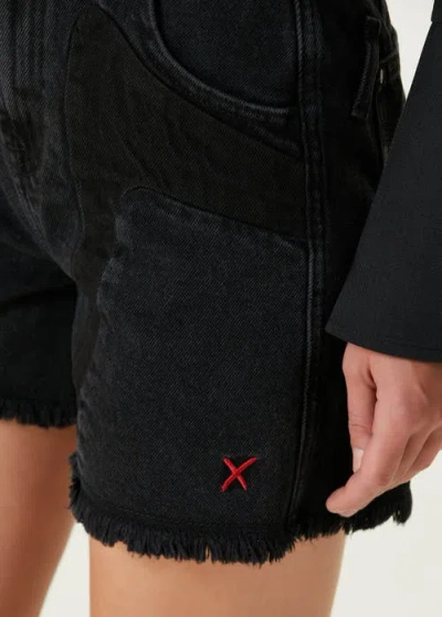 Pcfg Boomerang Denim Shorts In Black