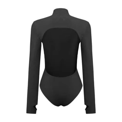 Pcfg Cotton High Neck Bodysuit In Black