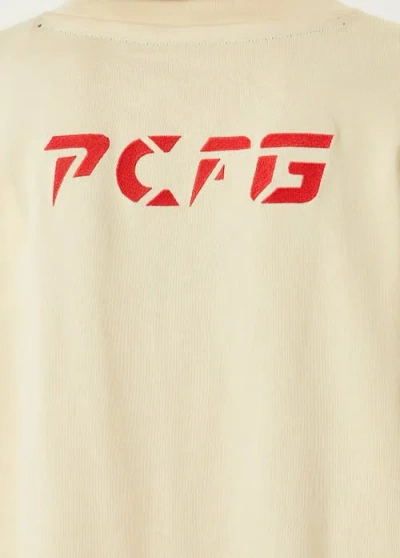 Pcfg Cotton Destroyed Logo Tee In Nude