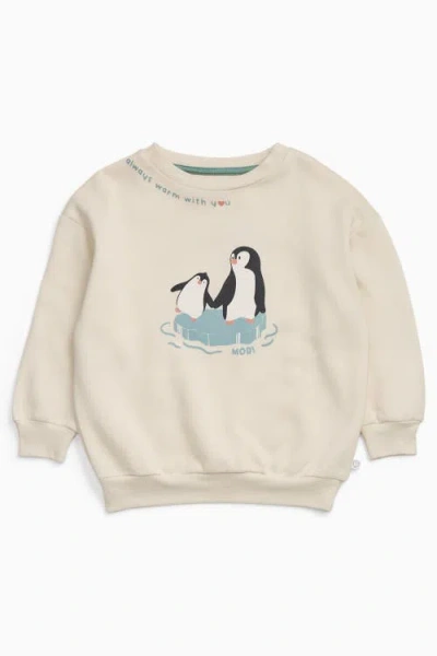 Mori Penguin Family Placement Sweatshirt In Pink