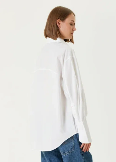 Pcfg Cotton Oversized Shirt In White