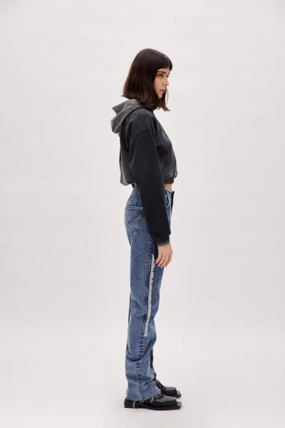 Pcfg Two Color Block Denim Pant In Blue