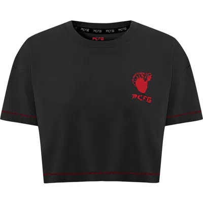 Pcfg Cotton Women Crop Tee In Black
