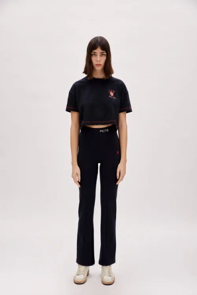 Pcfg Cotton Women Crop Tee In Black
