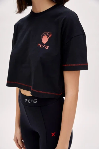 Pcfg Cotton Women Crop Tee In Black
