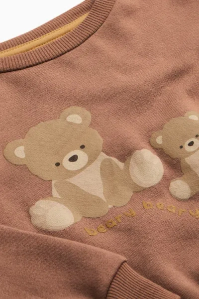 Mori Teddy Bear Oversized Sweatshirt In Brown