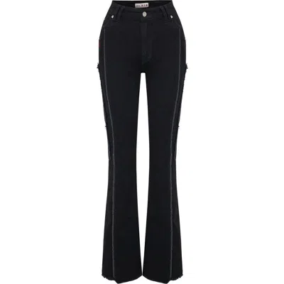 Pcfg Flare Denim Pant In Black