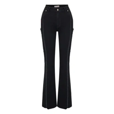 Pcfg Flare Denim Pant In Black