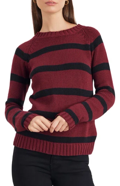 Paneros Clothing Sloane Stripe Cotton Crewneck Sweater In Multi