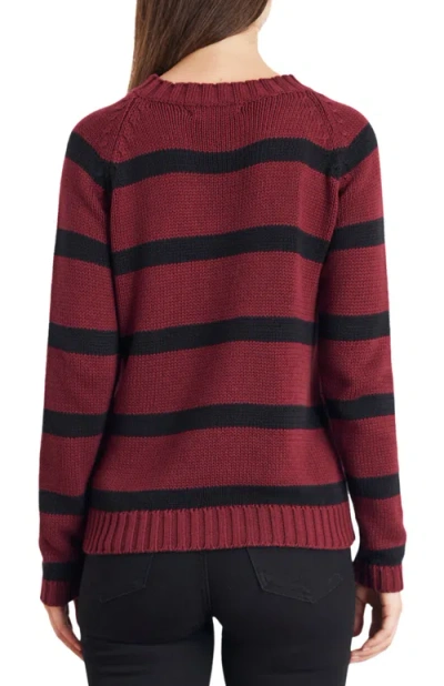 Paneros Clothing Sloane Stripe Cotton Crewneck Sweater In Multi