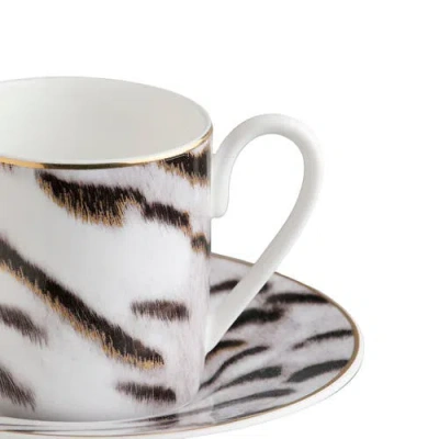 Cavalli Coffee Cup & Saucer With Luxury Box In White