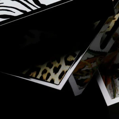 Cavalli Small Rectangular Tray In Black