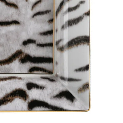 Cavalli Large Rectangular Tray In Black